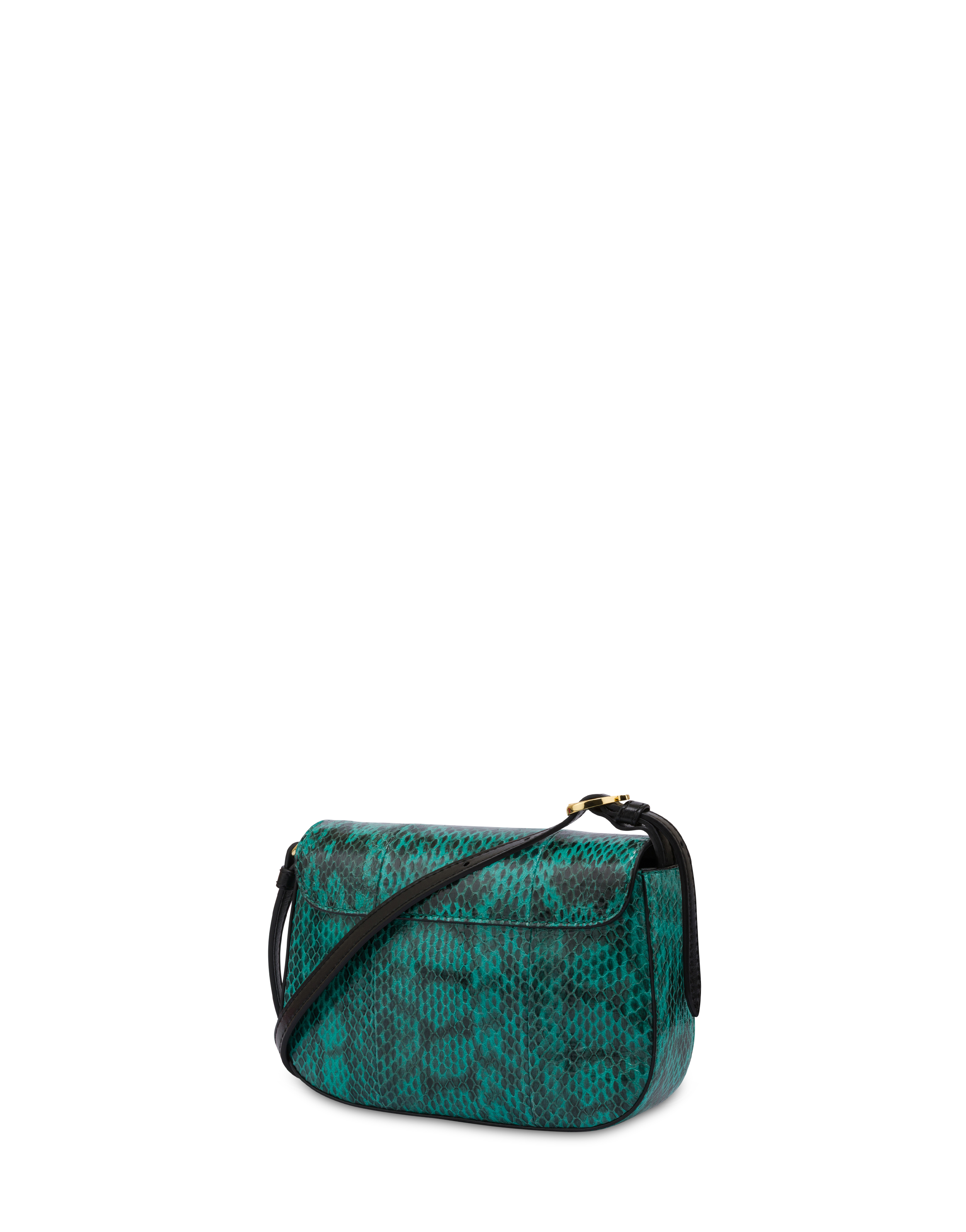 Crossbody Bag Fence Small Re-archive In Vitello Verde/nero