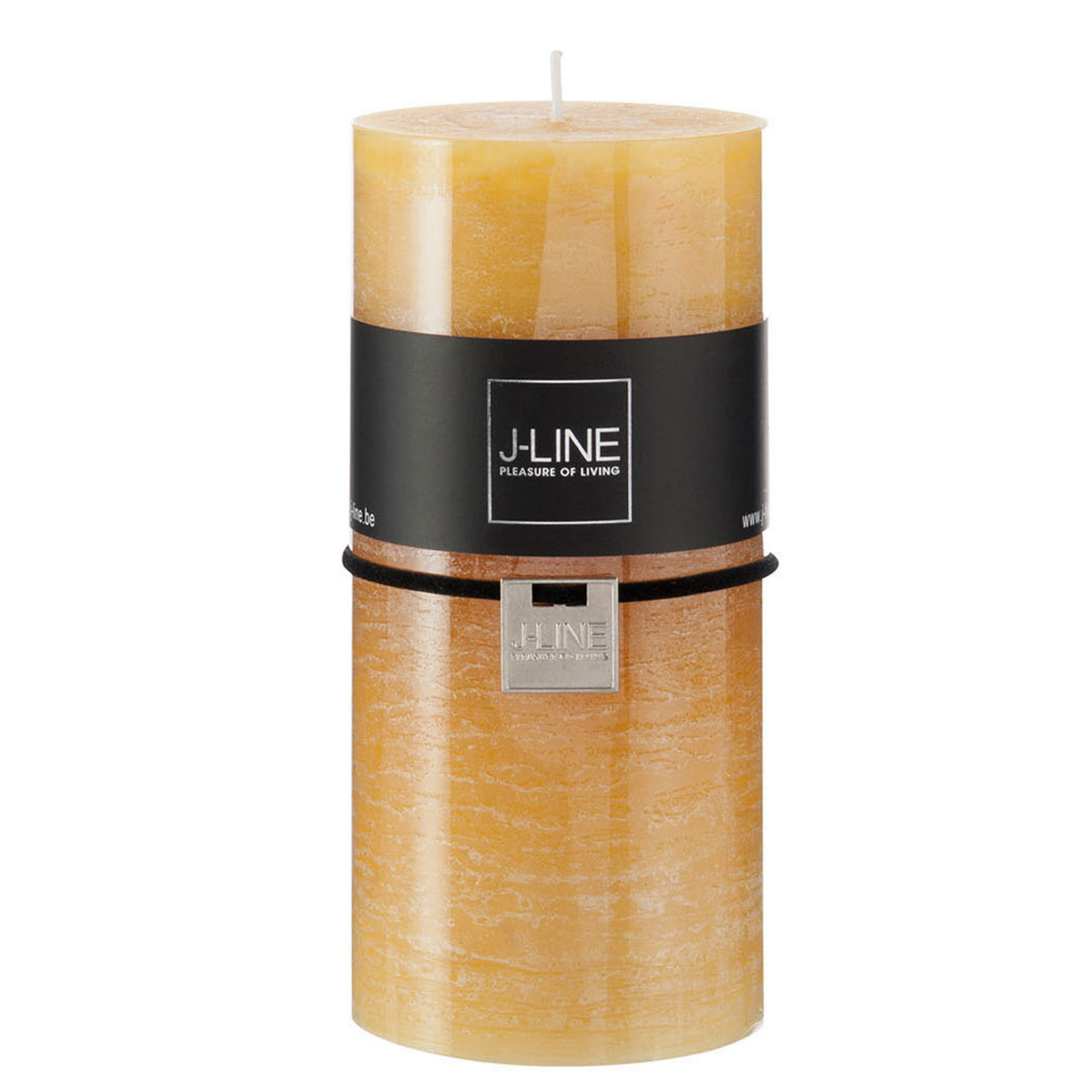 J-Line cilinderkaars - oker - large - 52U - 6 stuks
