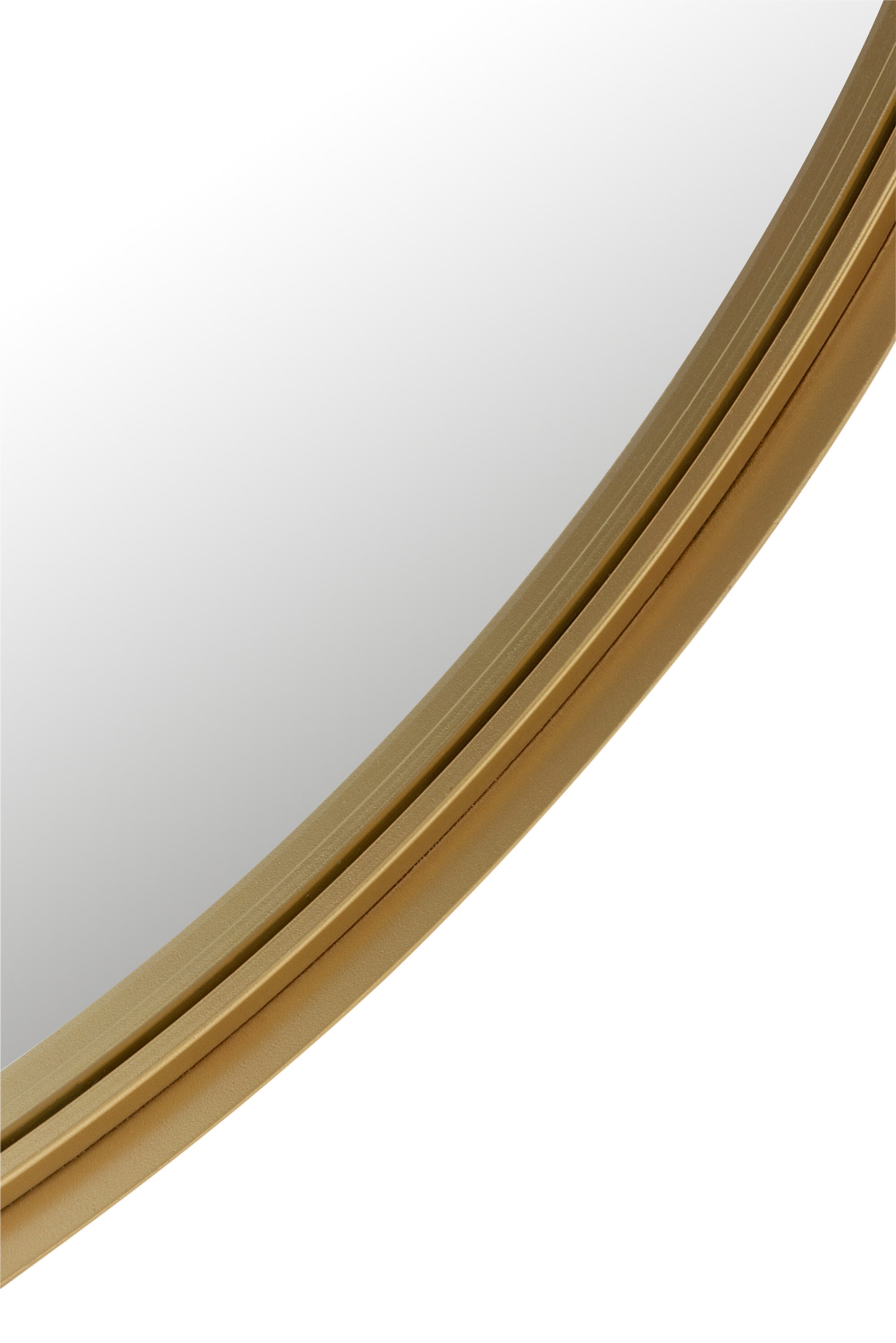 J-Line spiegel Rond Hoge Rand - metaal/glas - goud - large - Ø 110 cm