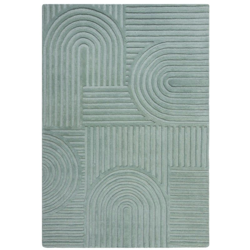 GARDEN - Tapis design bleu céladon 3D zen 160 x 230