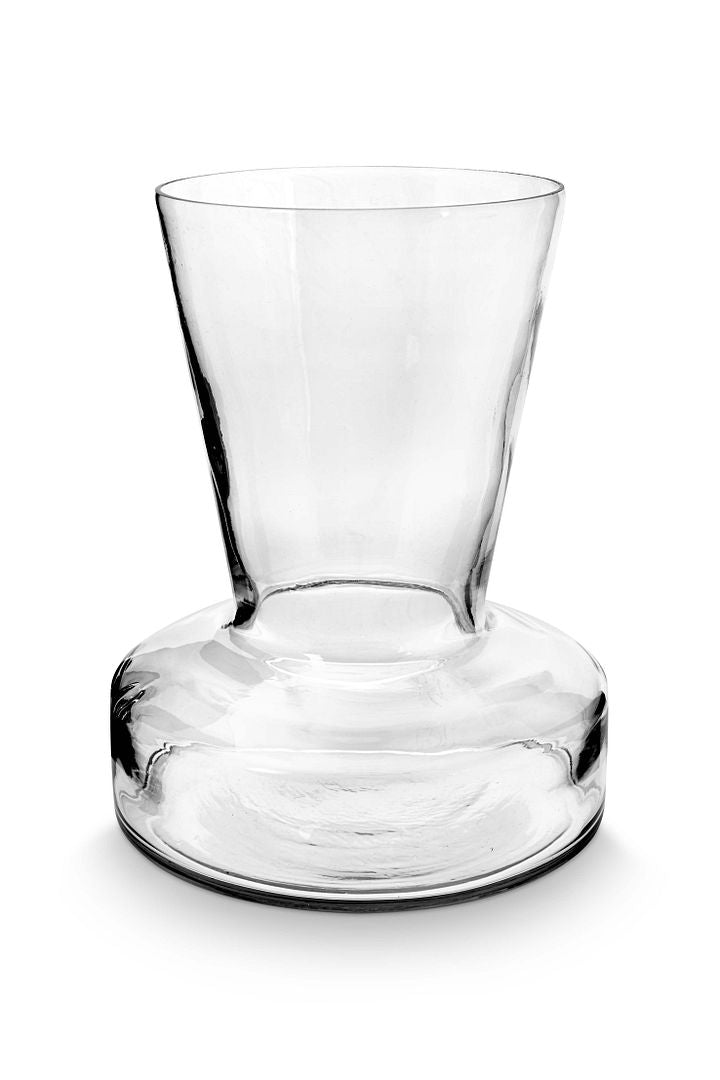 vtwonen Glazen Trompet Vaas - Woondecoratie - Transparant - 16x19cm