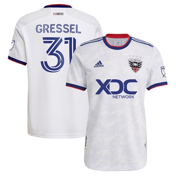 Julian Gressel D.C. United adidas 2022 The Marble Authentic Player Jersey - White
