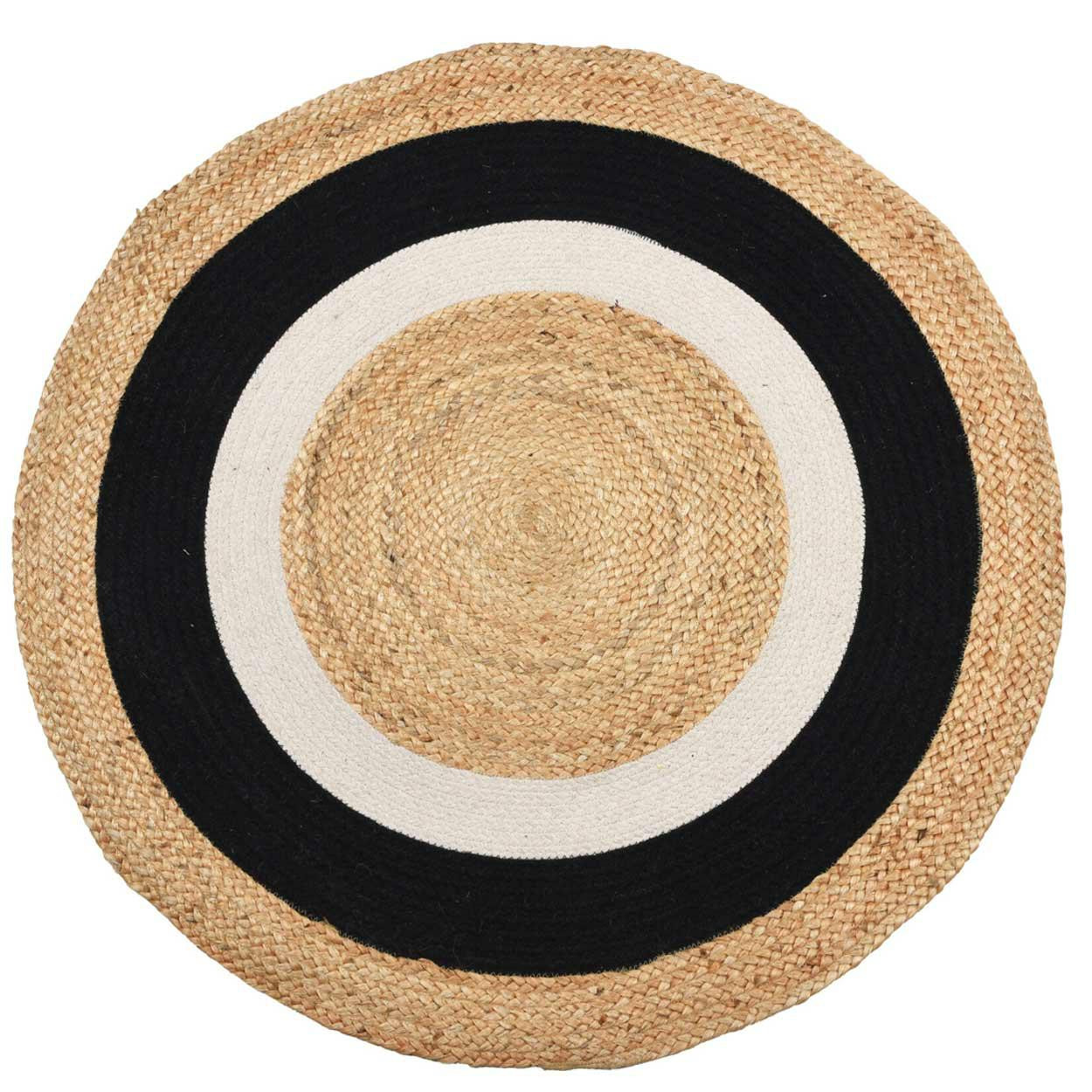 Okrągły dywan jutowy boho 120 cm