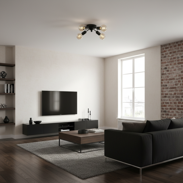 Lampa sufitowa EDYLIT loft 4xE27 MORGANA 13-151