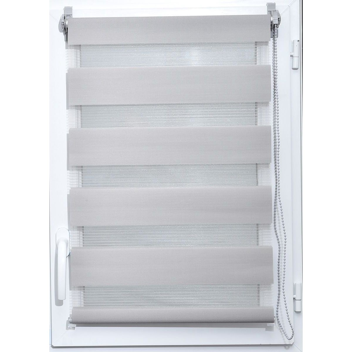 Estore em tecido noite/dia cinza claro 117x180cm