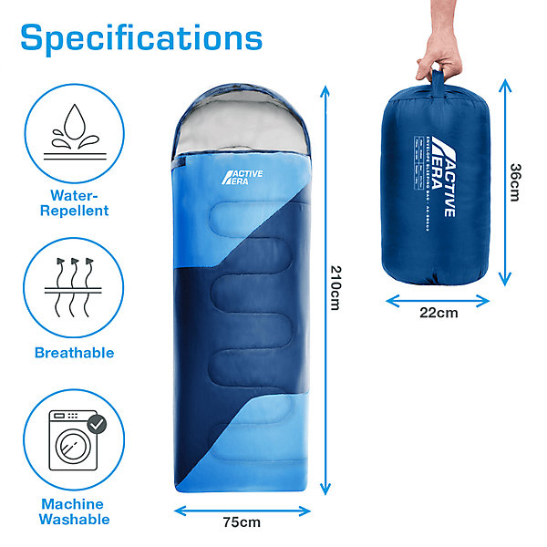 Active Era sac de couchage rectangulaire 3-4 saisons 0-15c