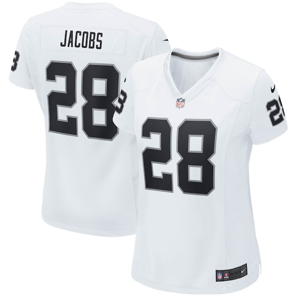Josh Jacobs Las Vegas Raiders Nike Women's Player Game Team Jersey - White/Black
