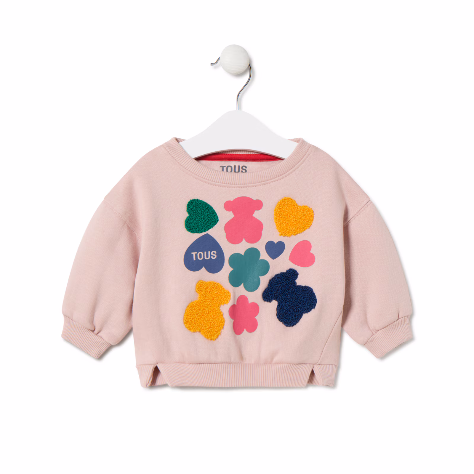 Sudadera osos,corazones y flores Casual rosa