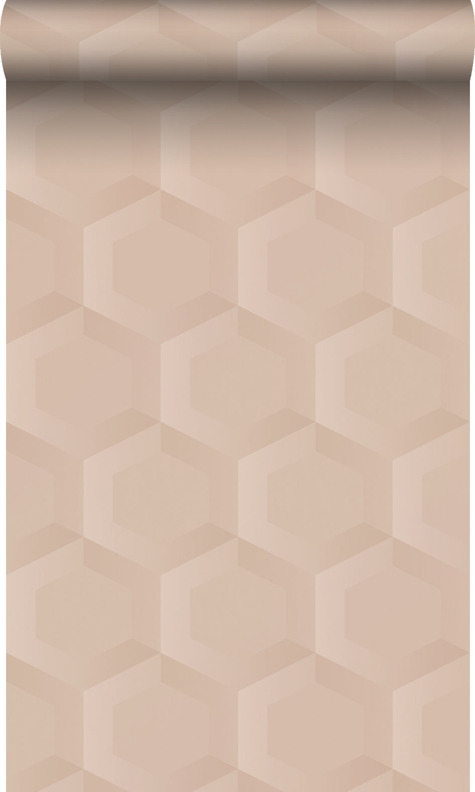 Origin Wallcoverings behang 3d hexagon motief licht roze - 53 cm x 10.05 m - 348020