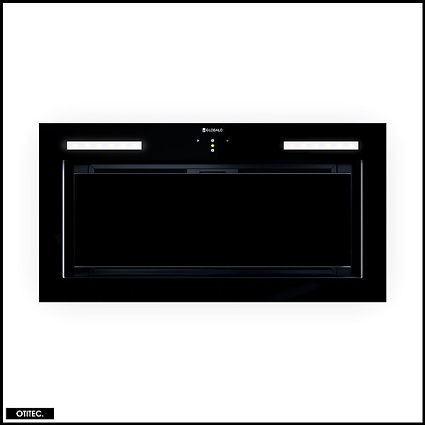 Hotte Casquette Aspirante Silencieuse - 60 cm - 545 m3/h - LUMOTION - Noir