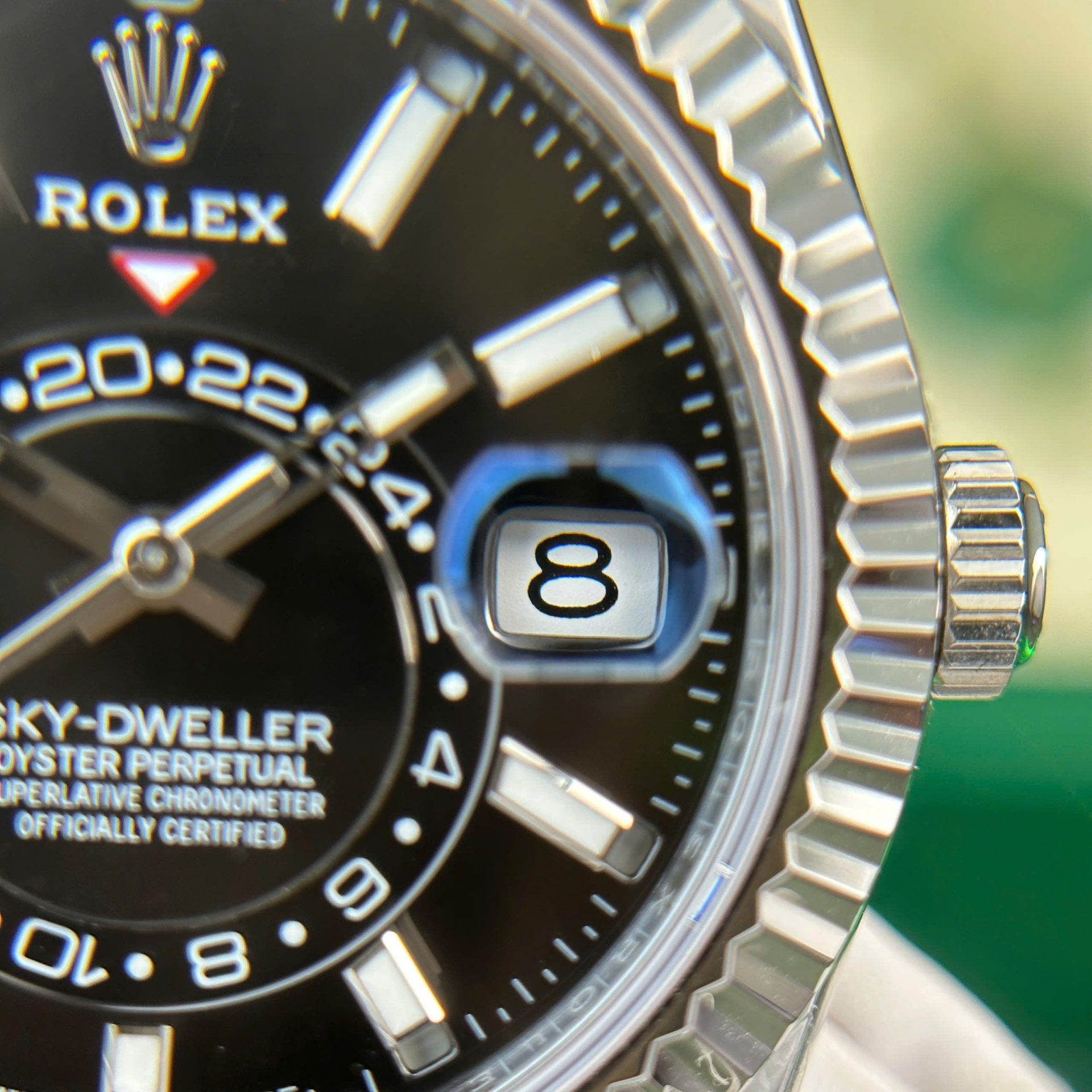Rolex Sky-Dweller 904L Steel Black Dial 42mm Oysterflex Super Clone