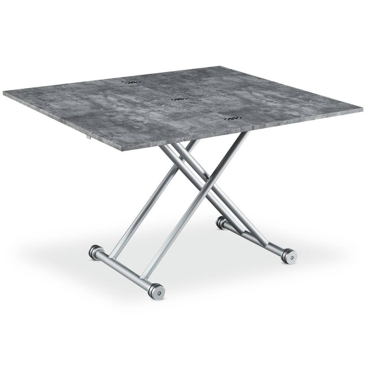 CARRERA - Table basse relevable effet béton