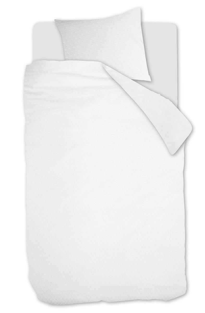 Beddinghouse Snow dekbedovertrek - Effen - Eenpersoons - 140x200/220 cm - Wit