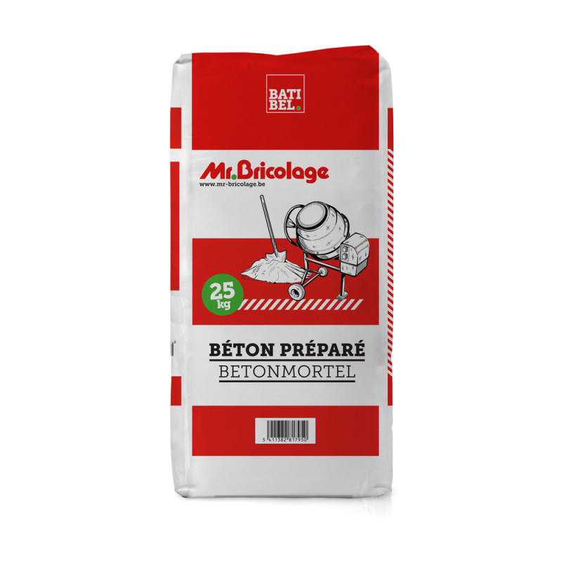 Palette 48 sacs Béton préparé 25 kg MR.BRICOLAGE