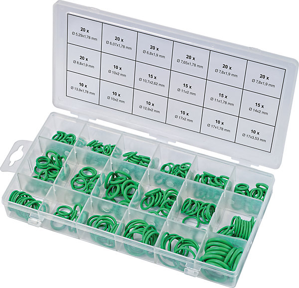 KS Tools - 970.0340 - Assortiment de joints toriques pour climatisation HNBR, 270 pcs