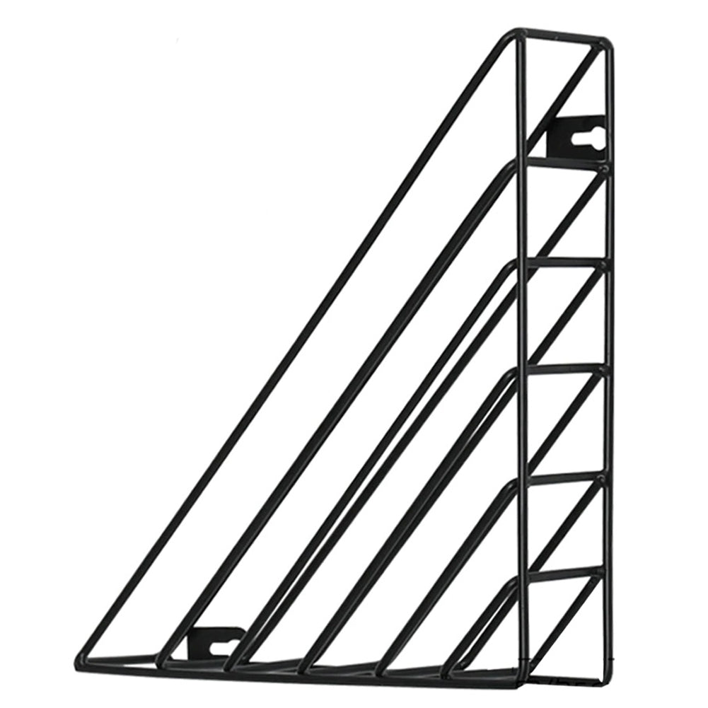 QUVIO Tijdschriften   boeken houder wand driehoek metaal - Zwart