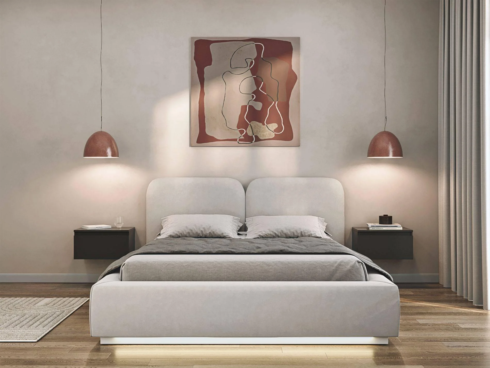 Bedframe Cremona velvet 180 x 200 cm met verlichting
