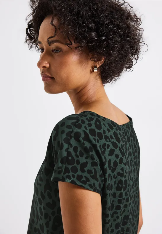 Print-Shirt mit Cut-Out