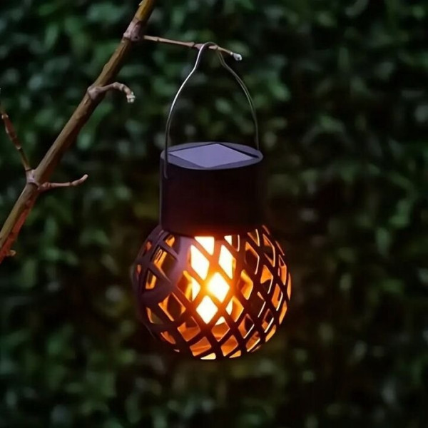Glovi 6 szt. lampka wisząca solarna czarna