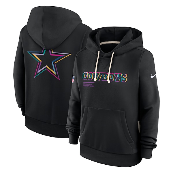 Dallas Cowboys Nike Women's 2025 NFL Crucial Catch Sideline Standard Issue Dri-FIT Hoodie - Black