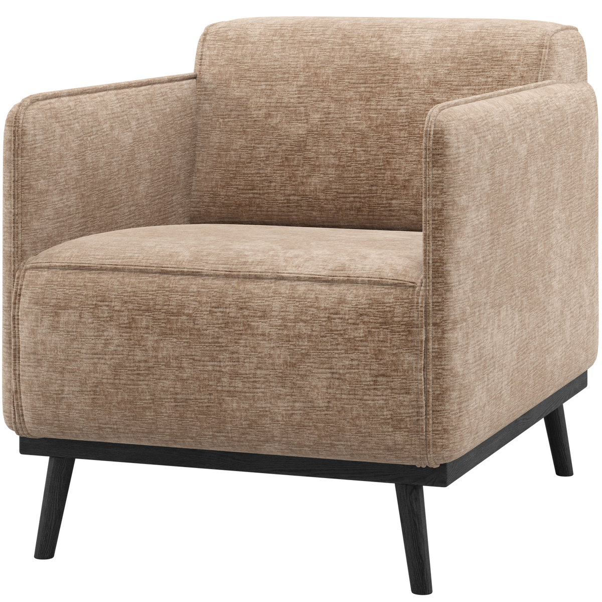 WOOOD fauteuil met arm Statement - Chenille - Velvet Taupe - 77x72x93
