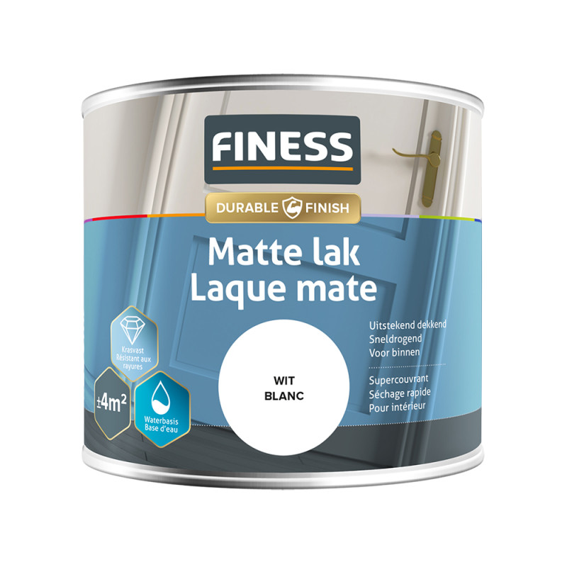 Laque mate blanche 0,25 L FINESS