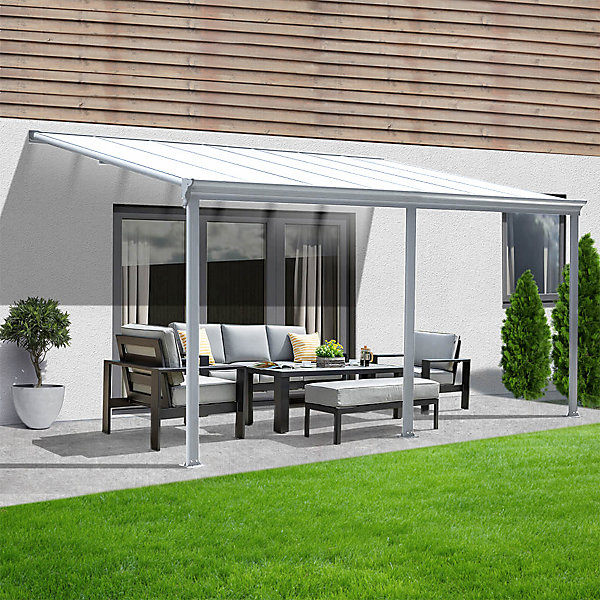 Abri de terrasse SOLIS blanc 564 / 557 x 303 / 300x 278 / 226 cm