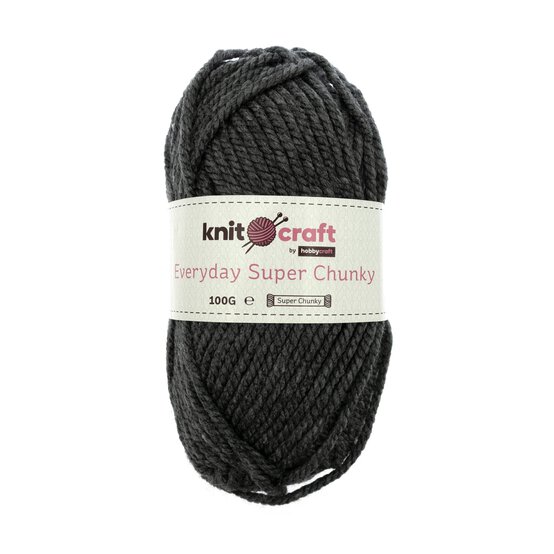 Knitcraft Grey Everyday Super Chunky Yarn 100g