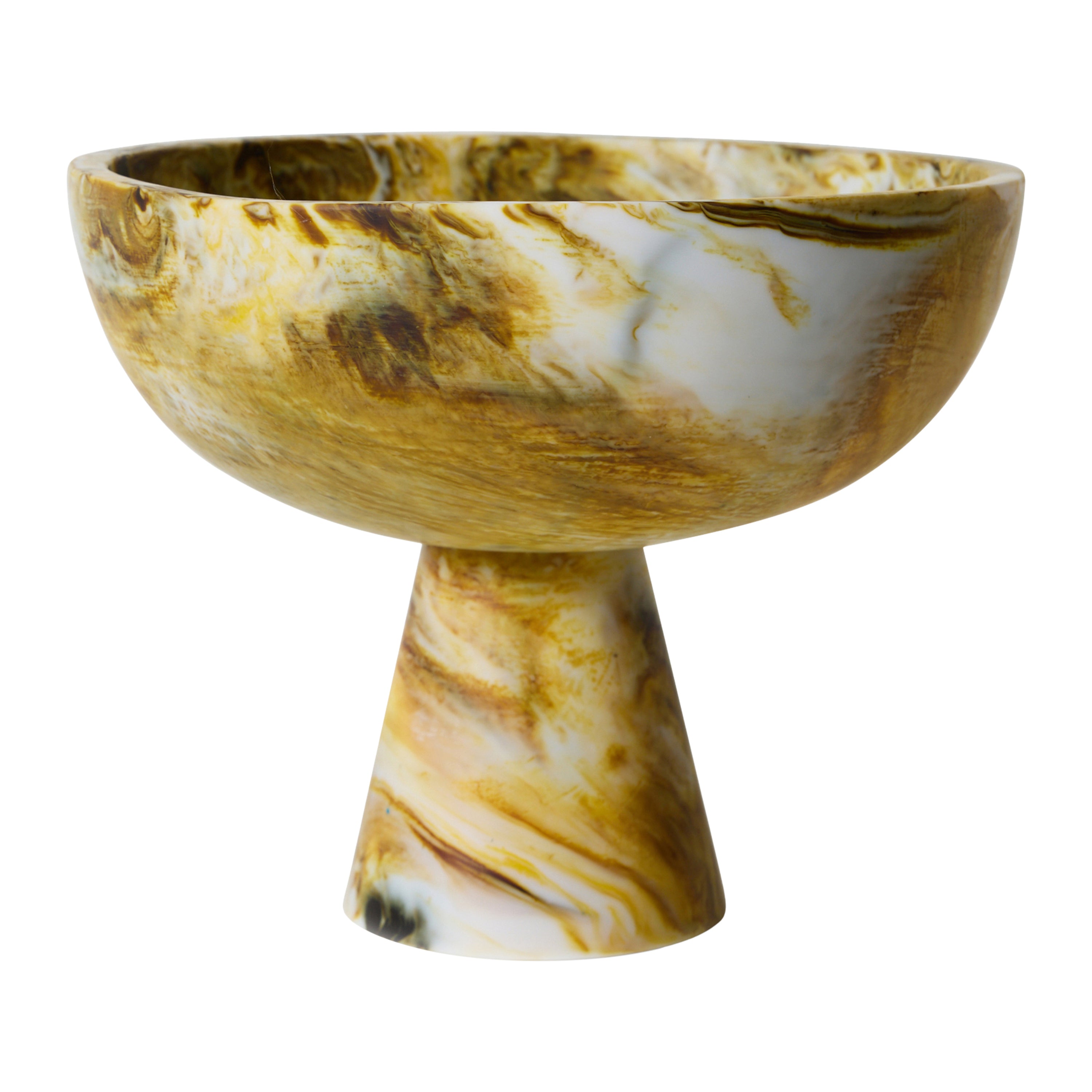 HKliving Marbled Serveerschaal - Ochre