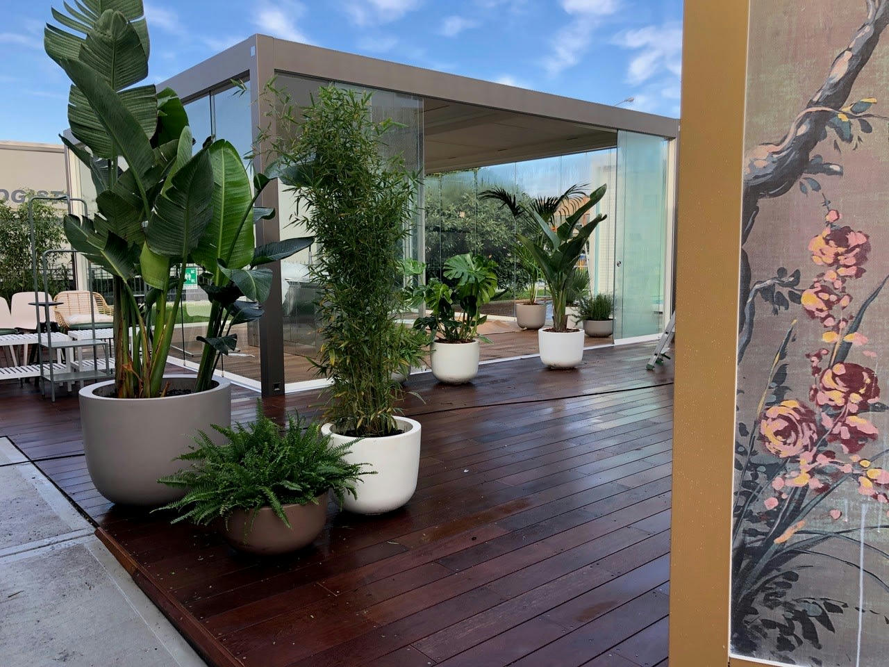 CUP - Pot à fleur en résine recyclable blanc D48cm