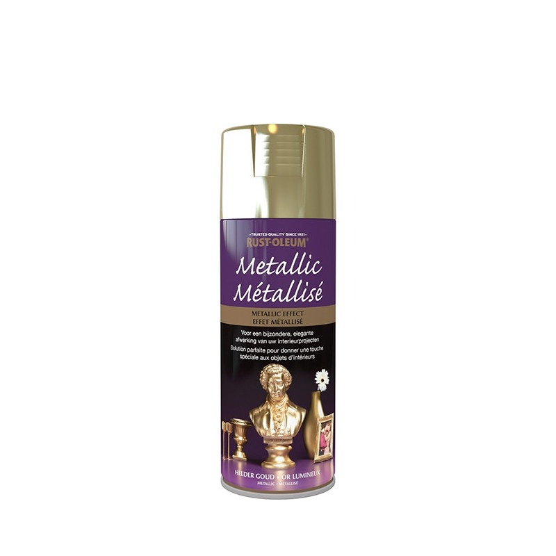 Aérosol effet métallisé or lumineux 0,4 L RUST-OLEUM