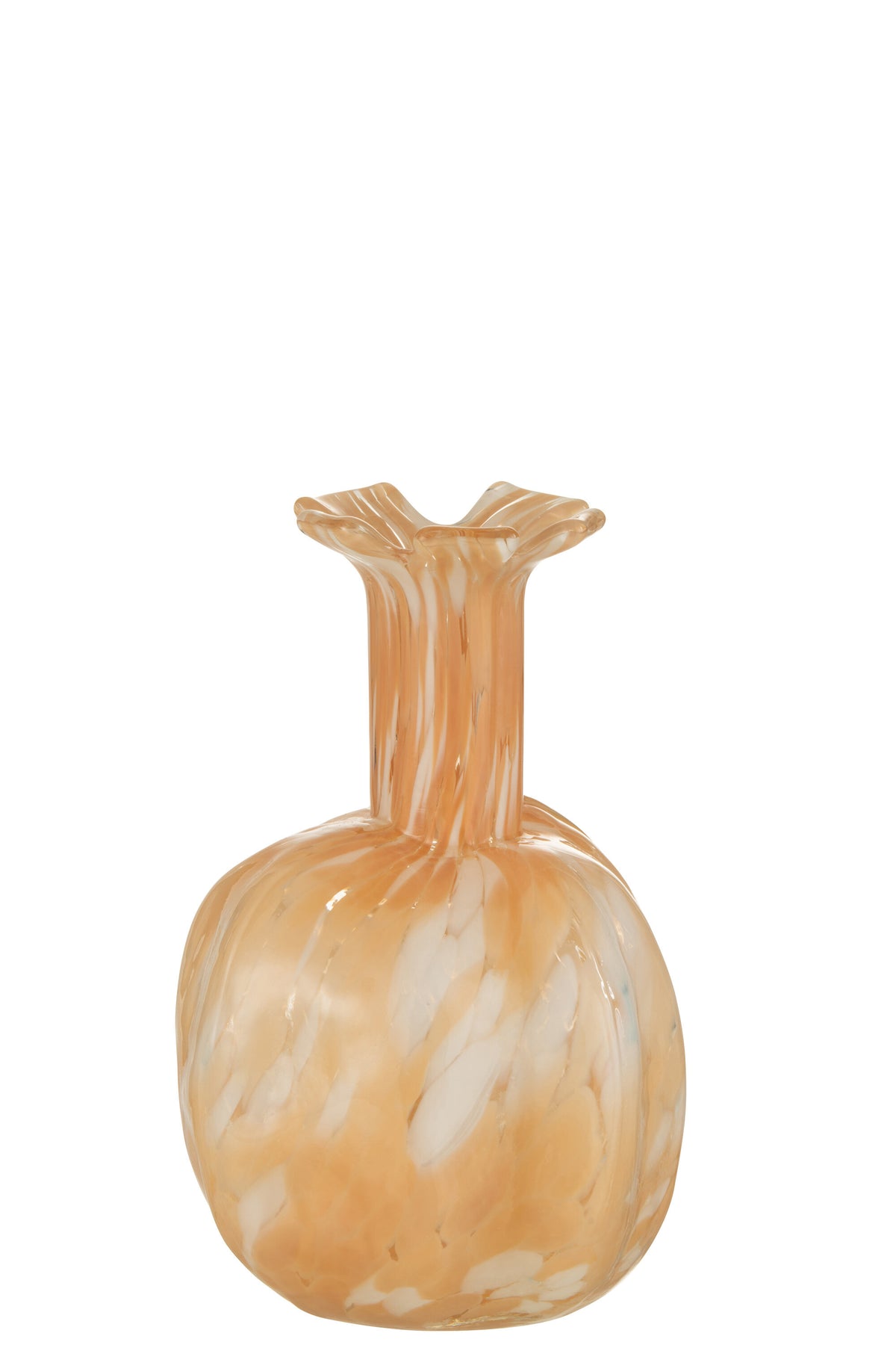 J-Line vaas Melissa - glas - beige - large - 23 cm hoog