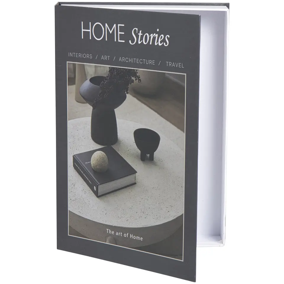 Opbergboek At Home - zwart - 5x30x21 cm