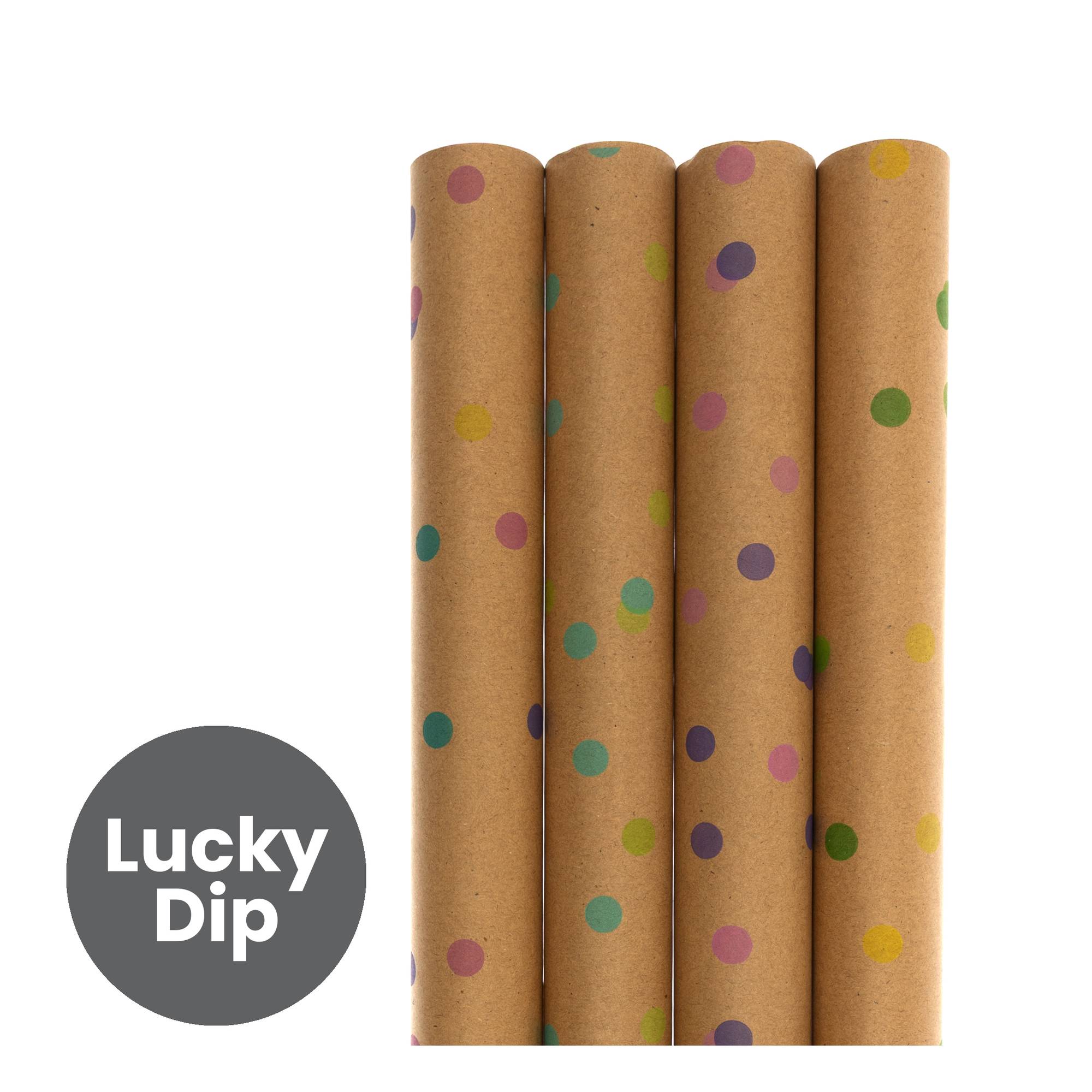Assorted Polka Dot Kraft Paper Roll 70cm x 9m