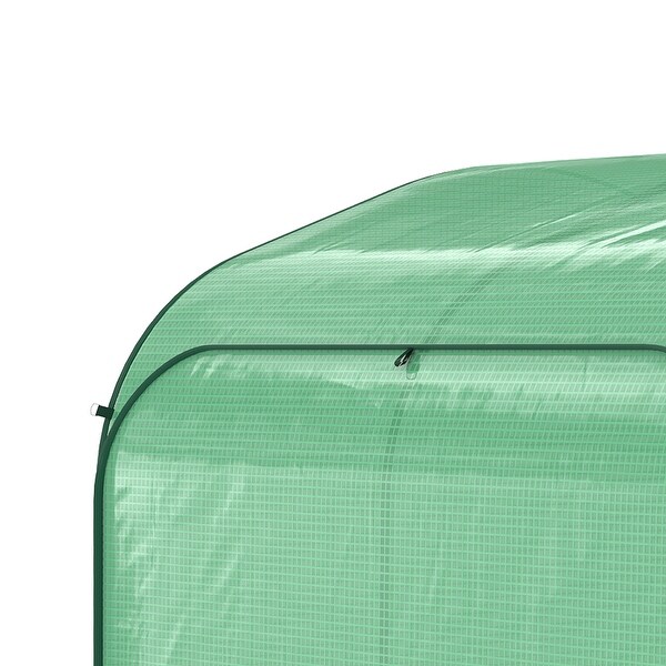 Outsunny 7' x 7' x 6' Garden Portable Greenhouse for Outdoors with Side Door & Portable Zipper Bag, Pop Up Greenhouse Tent