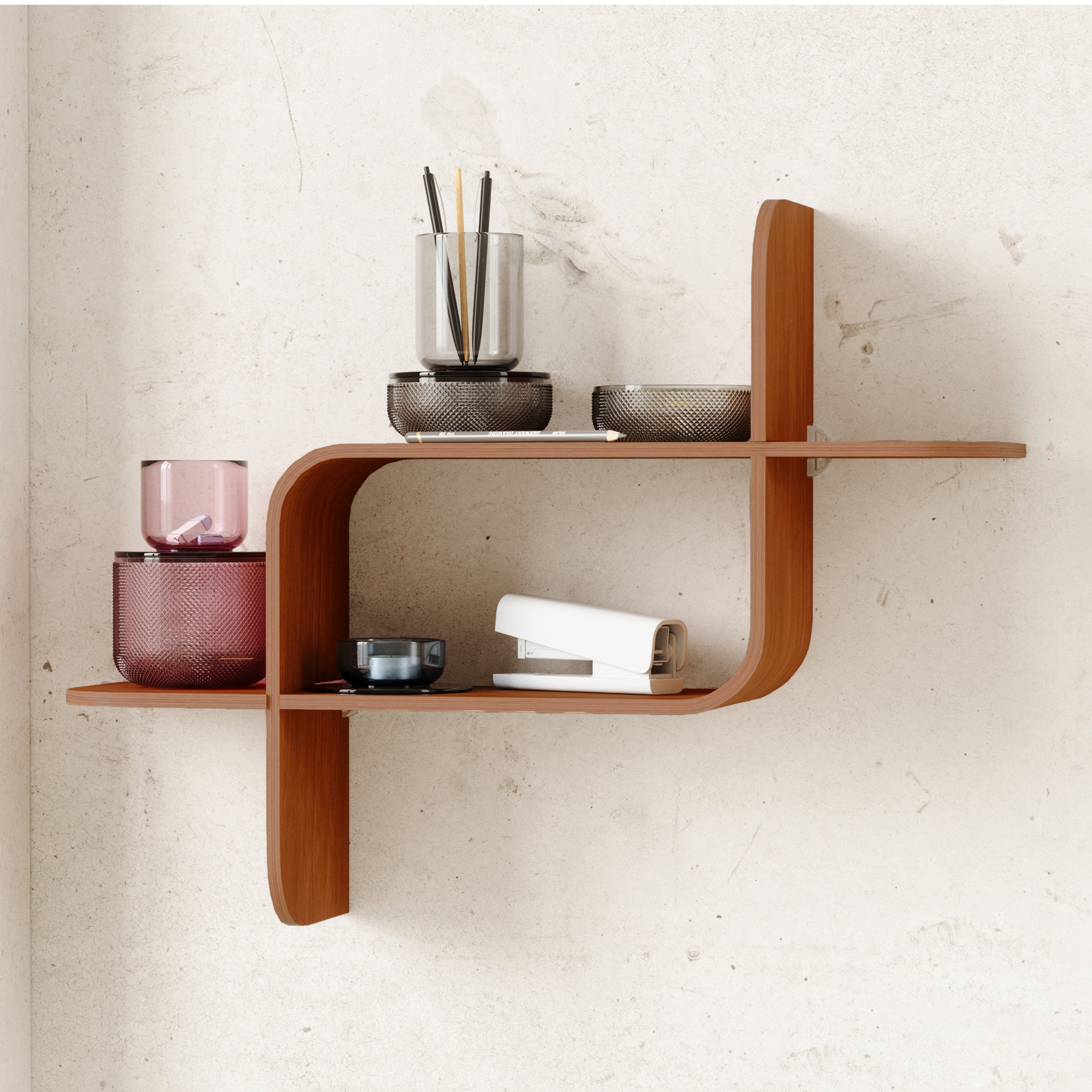 Umbra Montage Wandplank - Walnoot