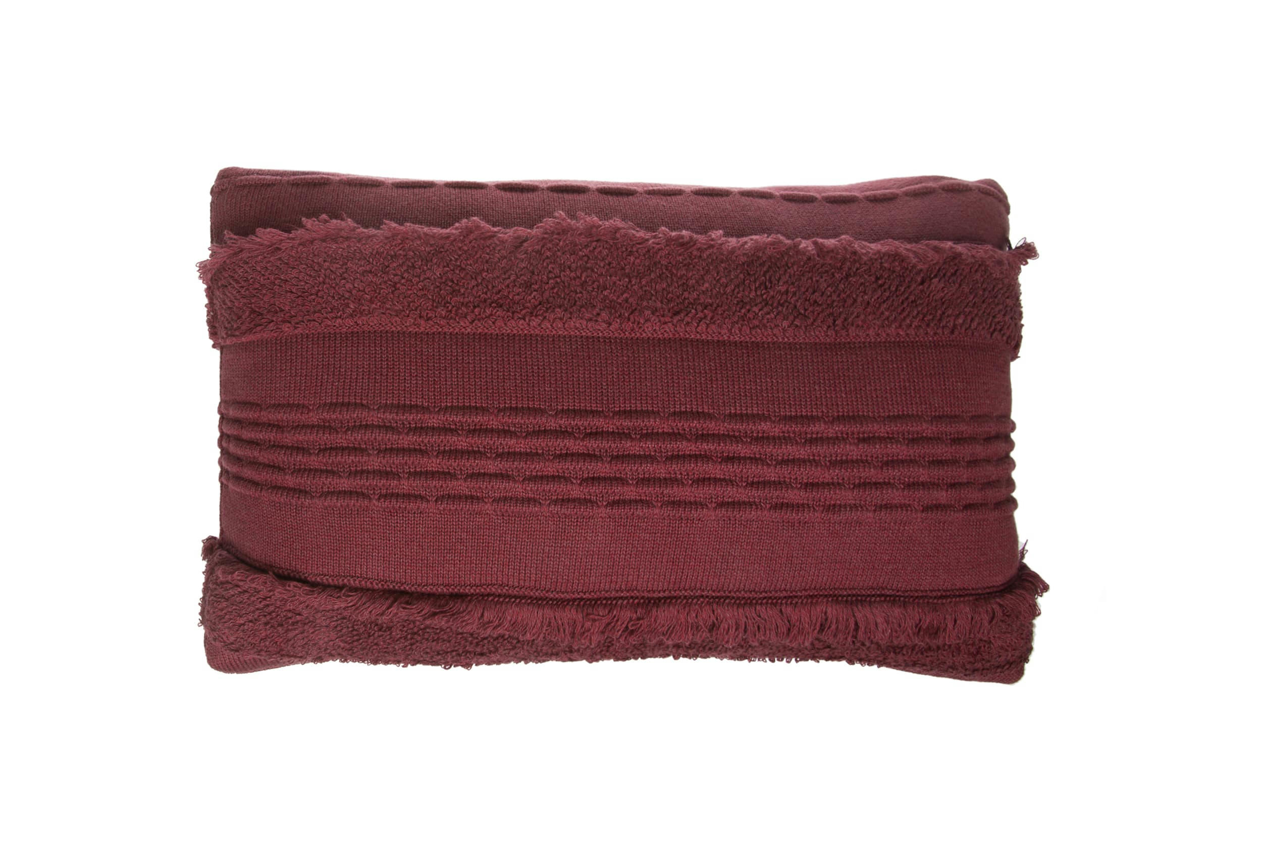 EARLY HOURS - Coussin en coton rouge 30x50