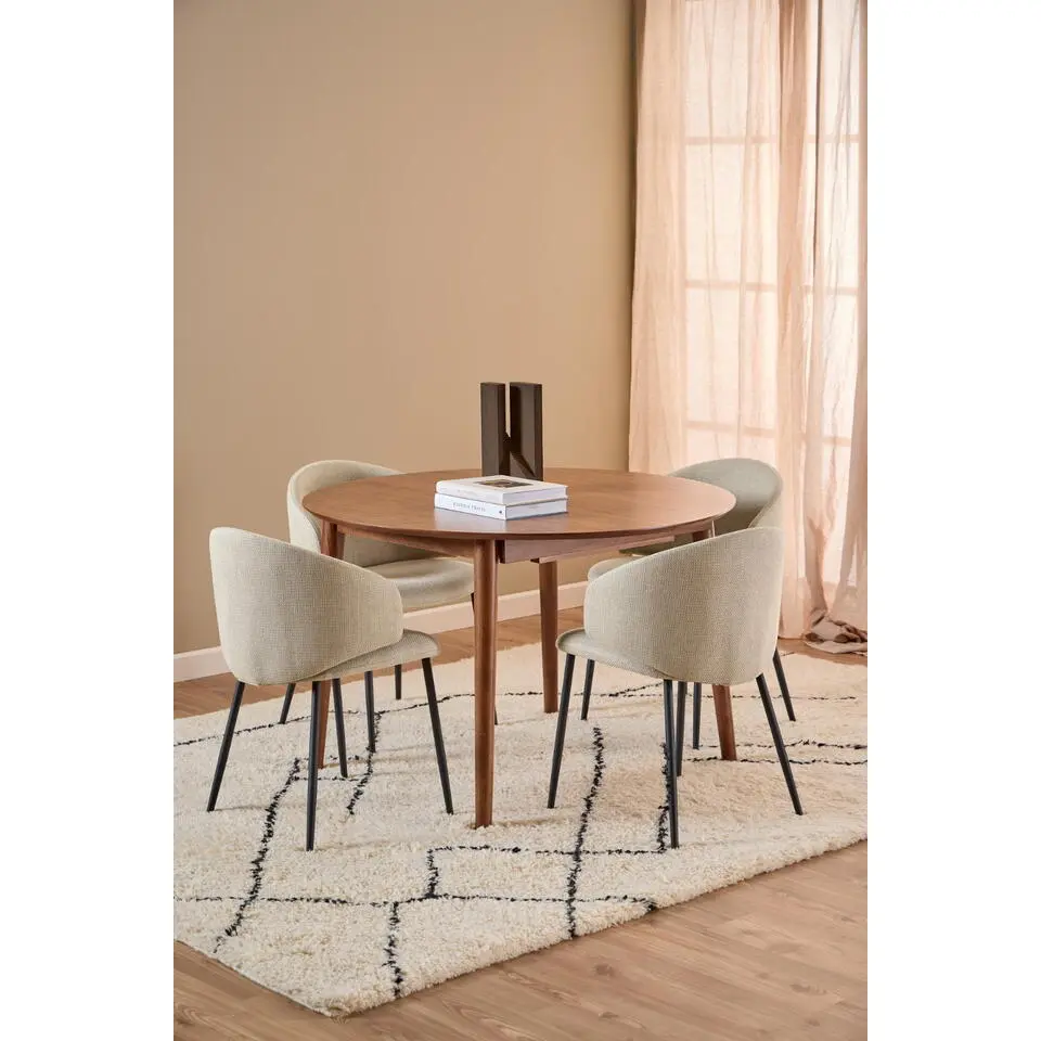 Eettafel Walnoot Uitschuifbaar - 154x115x75 cm - Gradje