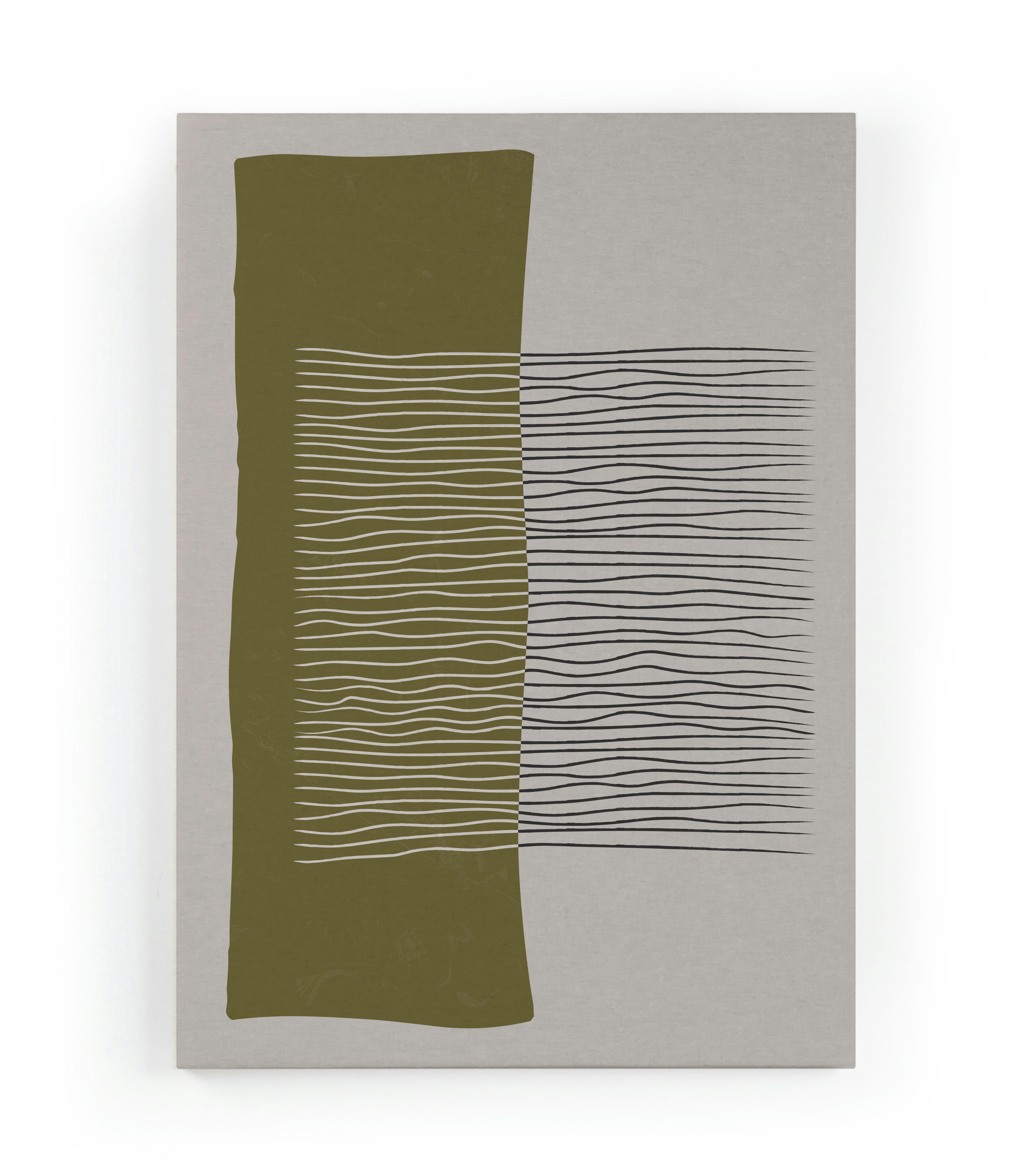 GREEN GEOMETRIC - Peinture sur toile 60x40 imprimé HD vert Géométrique