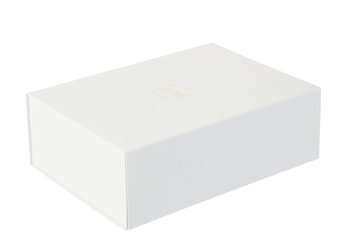 J-Line geschenkdoos - papier - wit - large