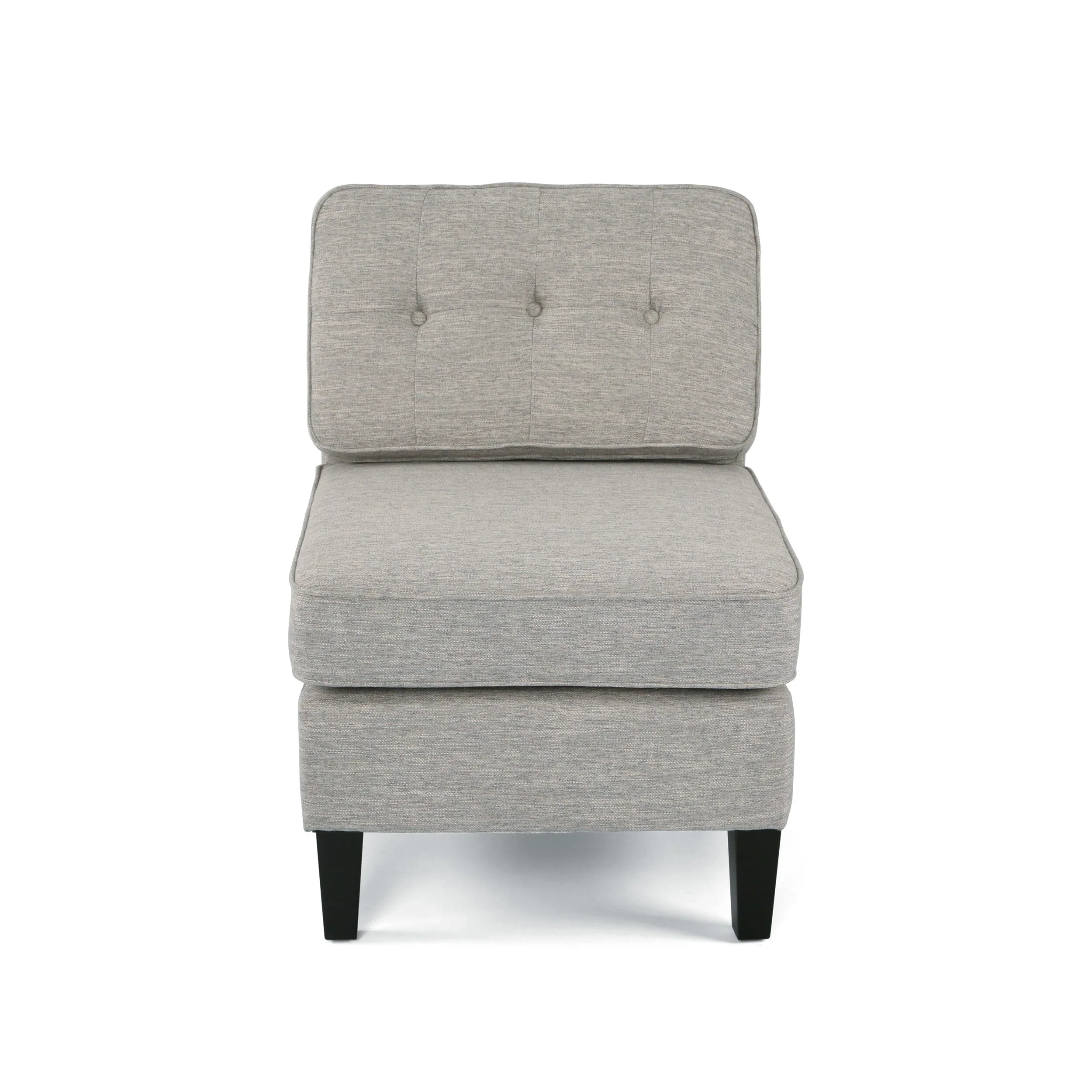 Modern Tufted Accent Chair Set with Convertible Loveseat Function and Solid Wood Legs for Living Room or Guest Room