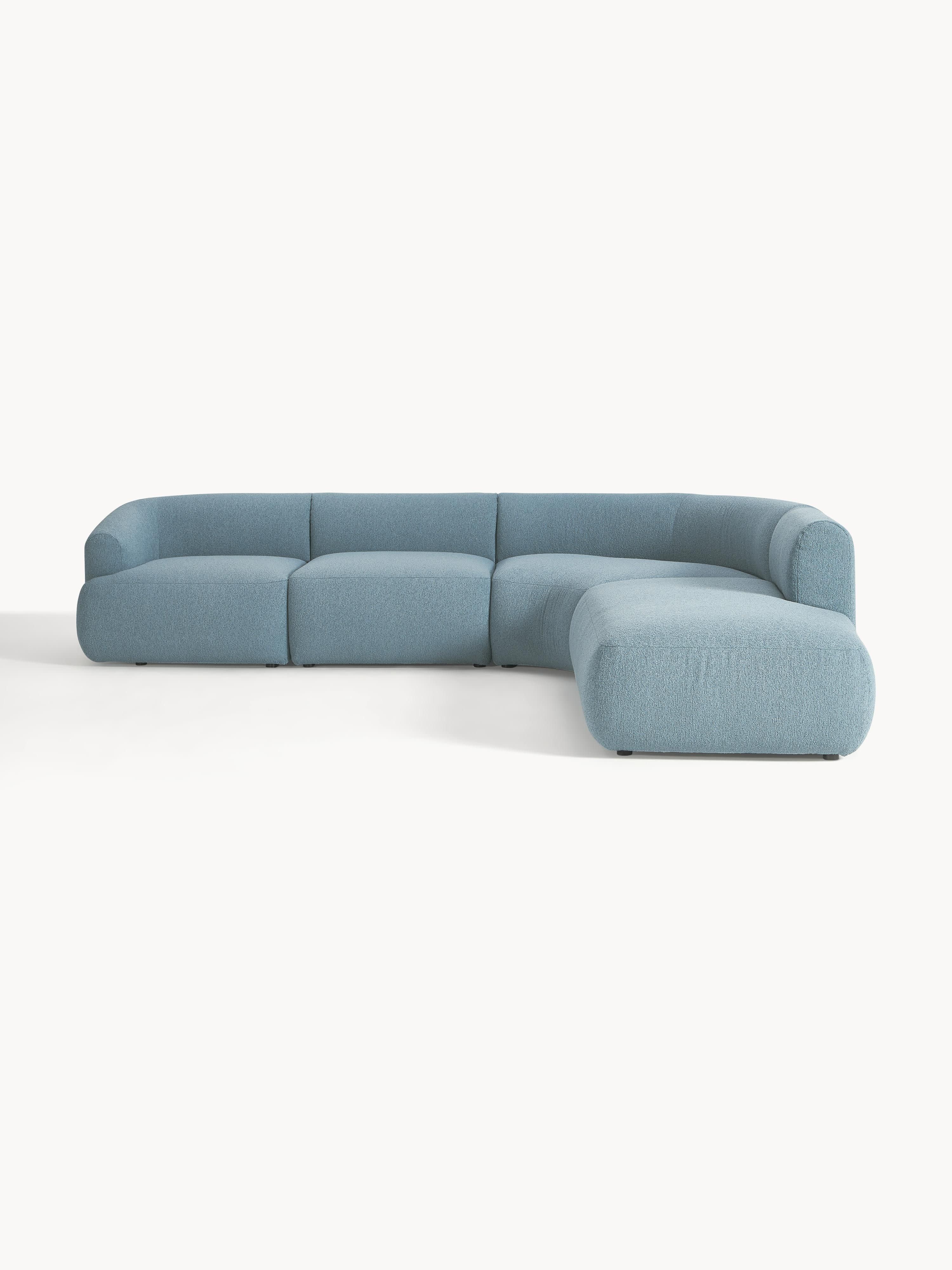 Modulares Bouclé-Ecksofa Sofia (4-Sitzer)