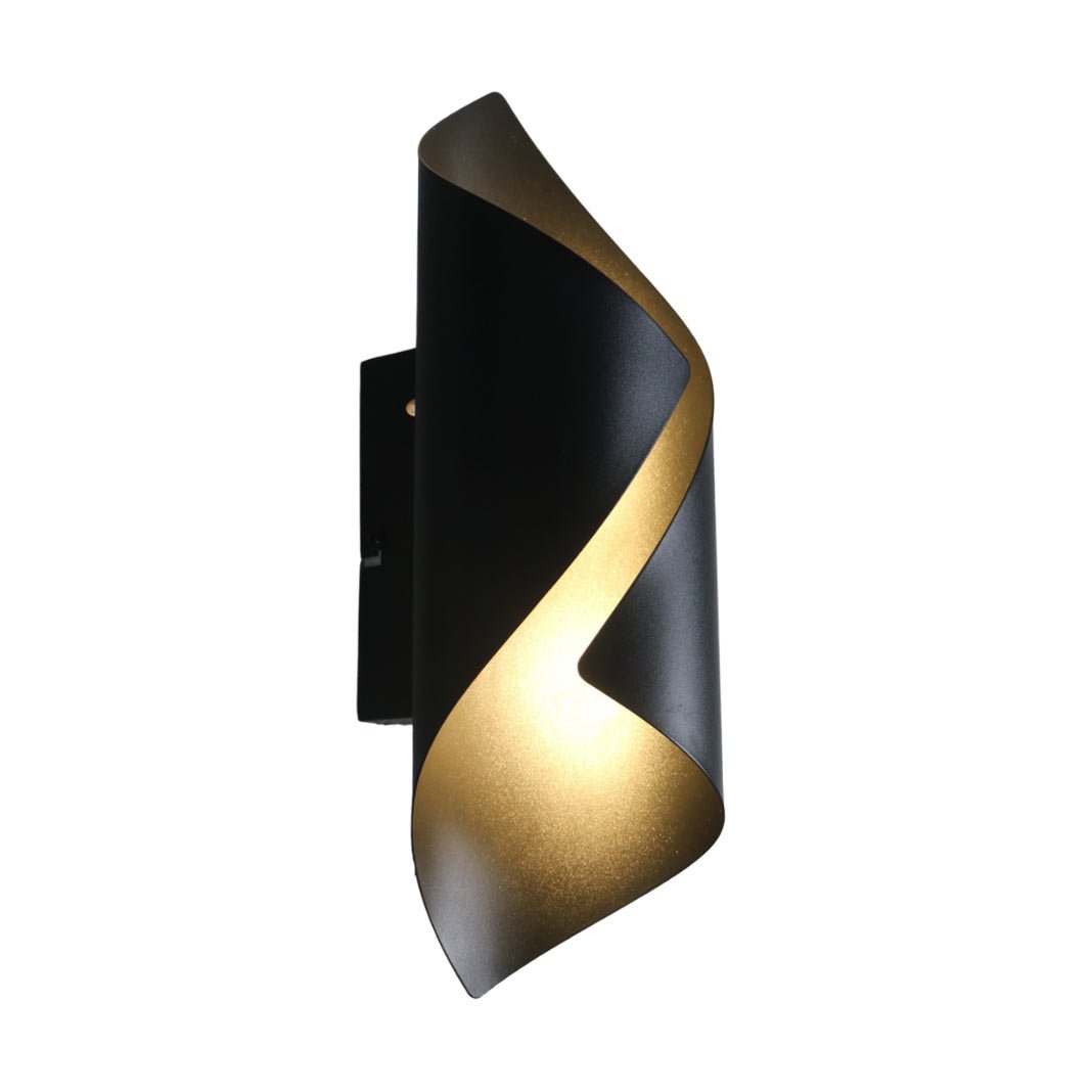 Freelight wandlamp Letto - 1 lichts - 12 x 31  cm - zwart
