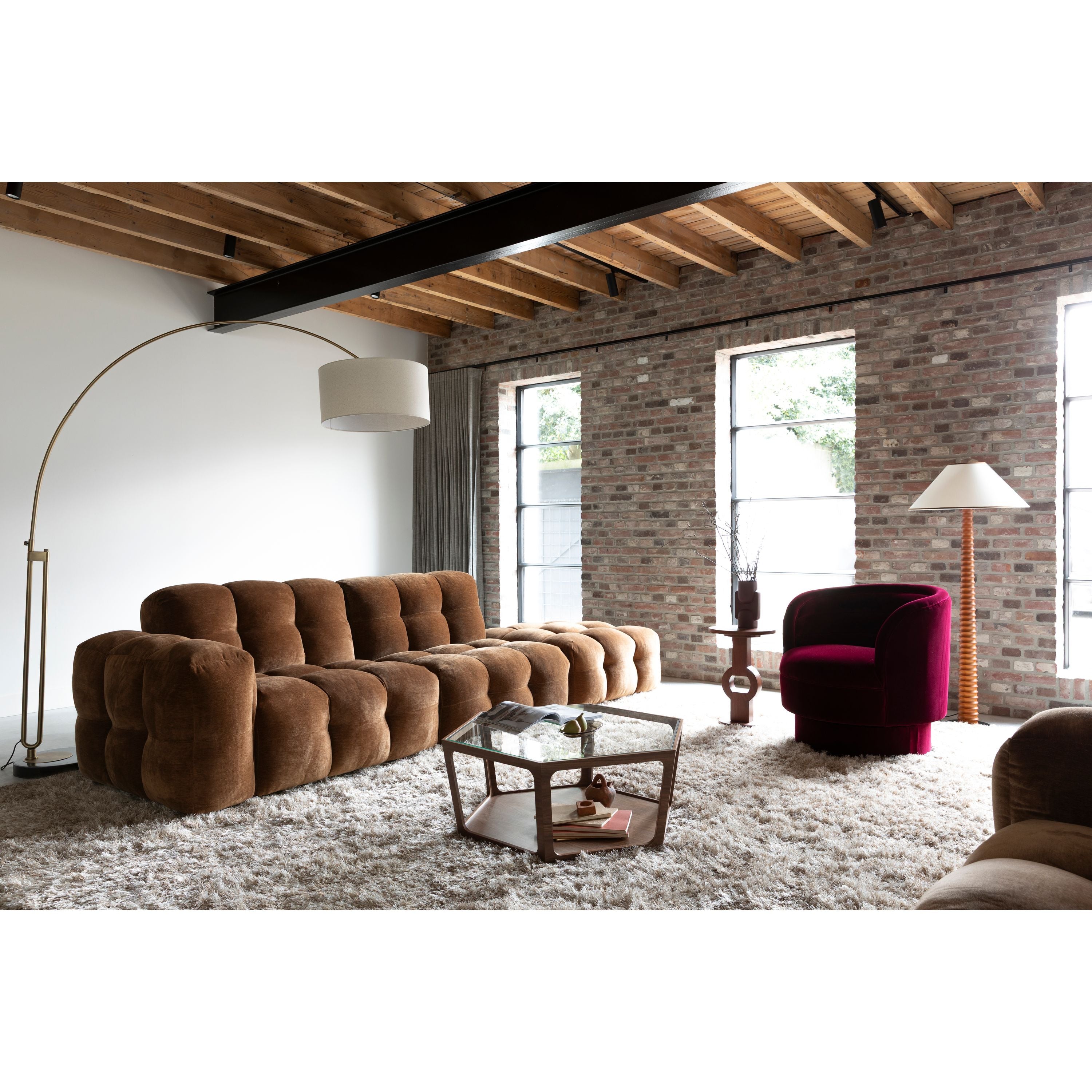 Dutchbone Dorothy Fauteuil Velvet Rood