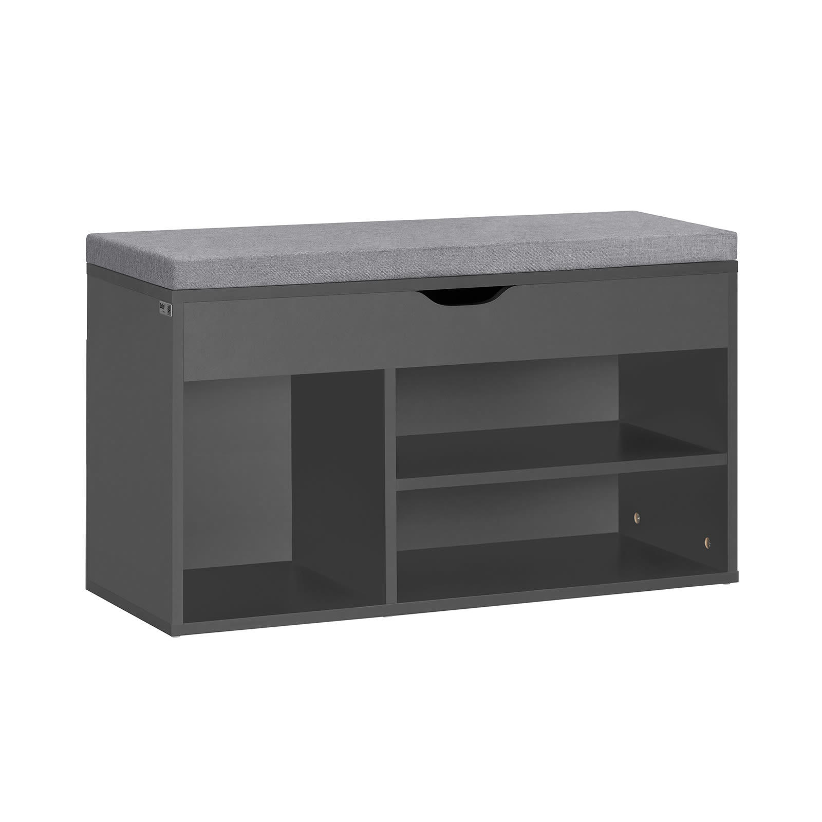 - Banc de rangement à chaussures effet bois blanc