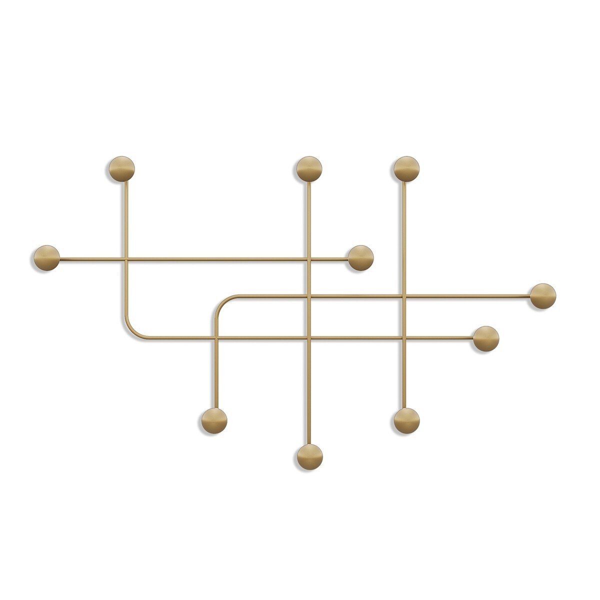 Calicosy - SAMARA Kapstok voor aan de muur - H64 cm - Goud