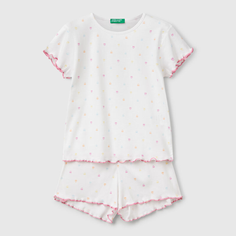 Pyjamas with logo print
