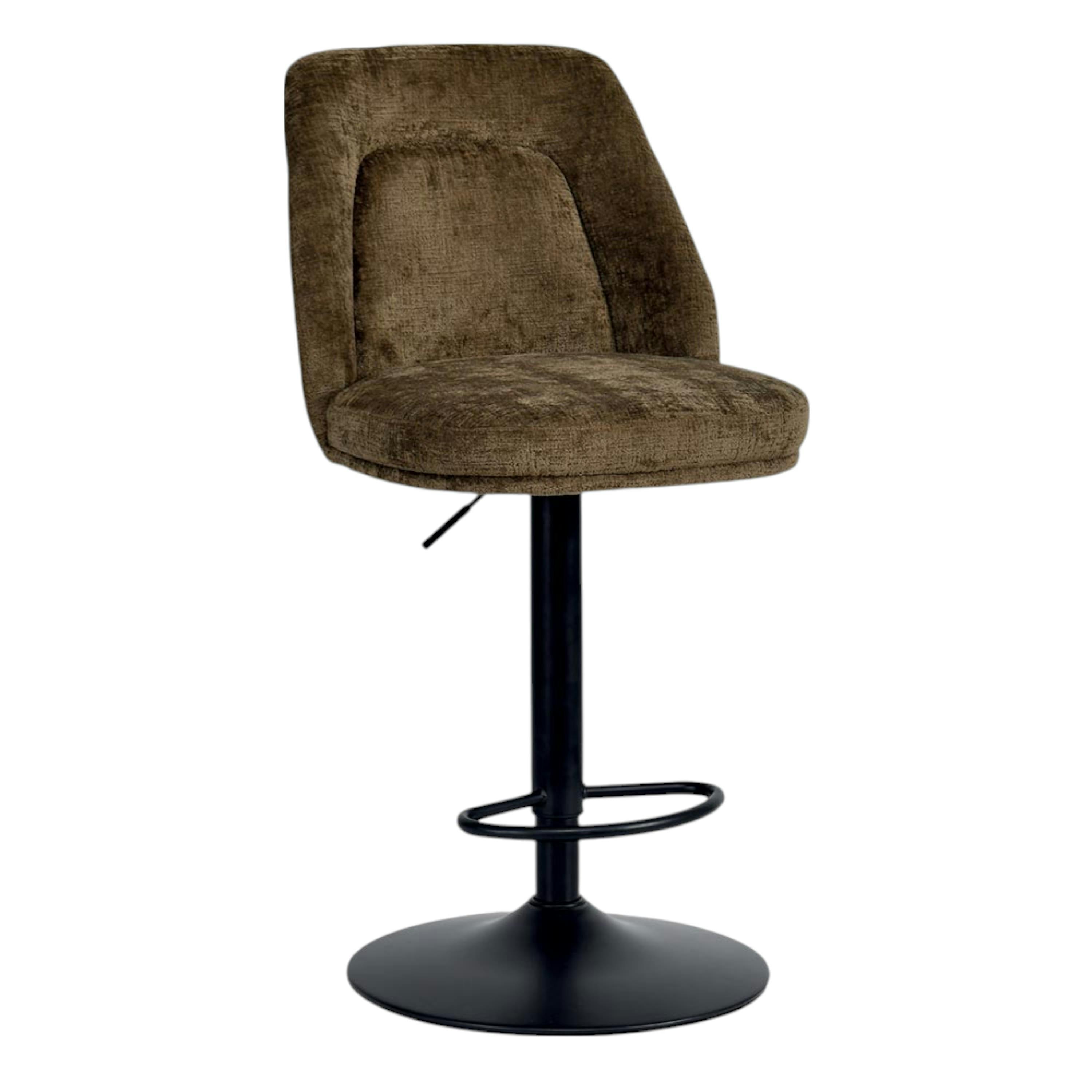 Tabouret bar réglable marron avec dossier (lot de 2) IENA