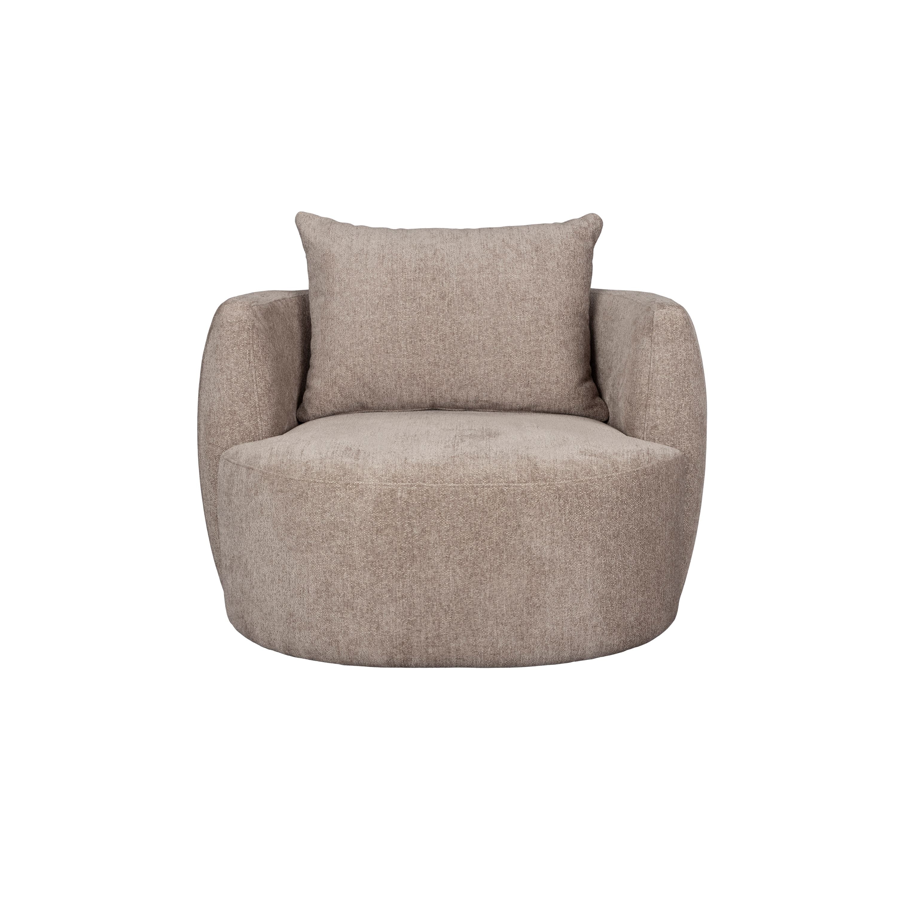 Dutchbone Rocca Fauteuil Cappuccino - Lichtbruin