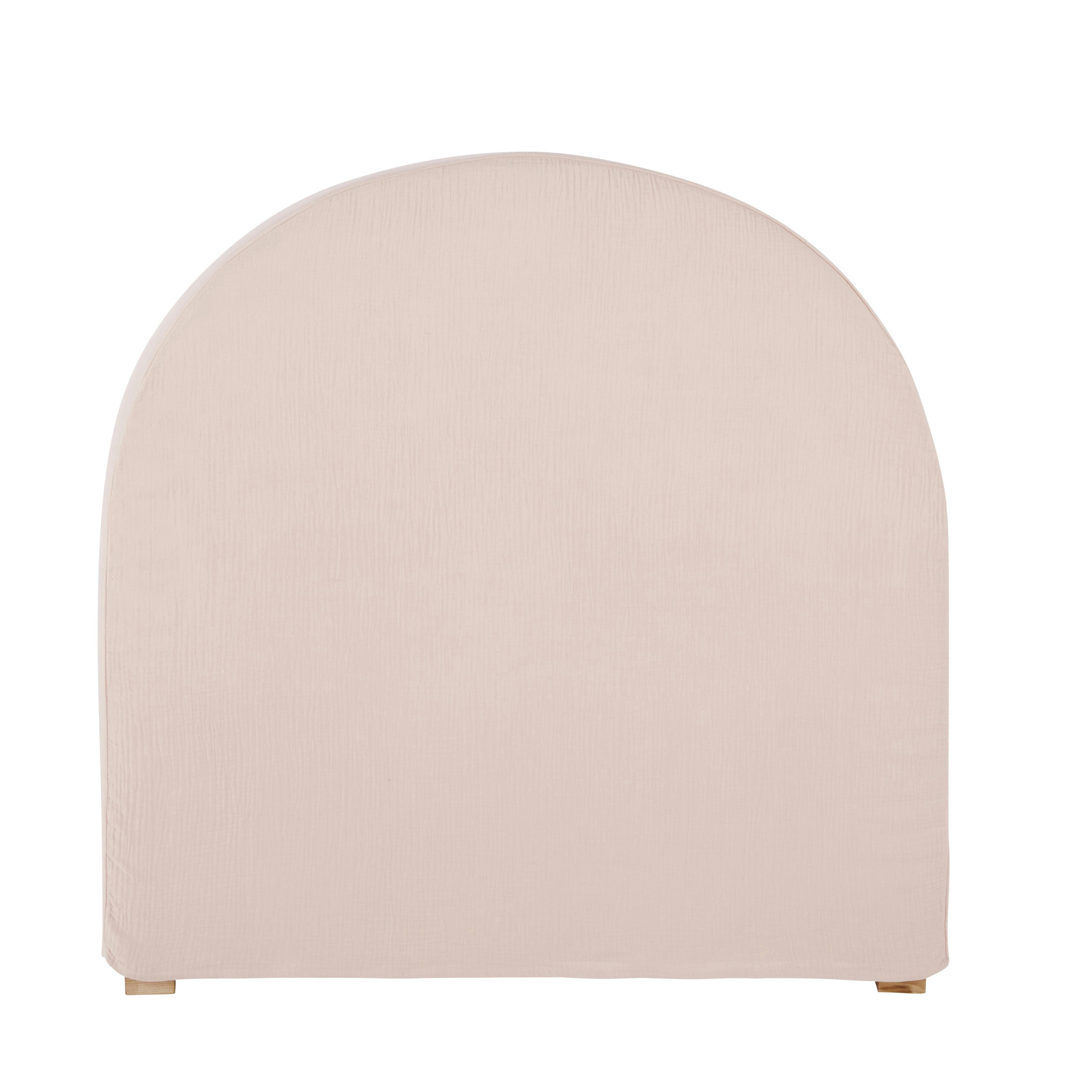 - Housse de tête de lit 90 en gaze de coton rose